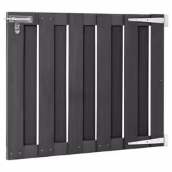 vidaXL Garden Gate WPC 100x80cm Grey Entrance Driveway Bonanza Fence Door - Additional view 2