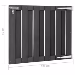vidaXL Garden Gate WPC 100x80cm Grey Entrance Driveway Bonanza Fence Door - Additional view 3