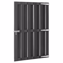 vidaXL Garden Gate WPC 100x150cm Grey Entrance Driveway Bonanza Fence Door - Additional view 2