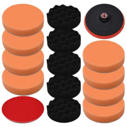 ) vidaXL Polishing Pad Set 14/18 Piece Buffing Sponge Car Waxing 150mm/180mm - 150 mm (14 pcs