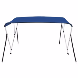 vidaXL 3 Bow Bimini Top Blue 160cm Water Resistant Boat Canopy Canvas Cover - Additional view 4