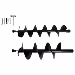 vidaXL 9 Piece Auger Ground Drill Set Steel Post Hole Digger Earth Auger Bit - Additional view 9