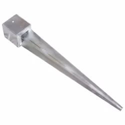 vidaXL 6x Ground Spike Silver Galvanised Steel Garden Outdoor Arch Soil Spear - Additional view 3