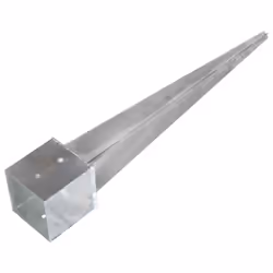 vidaXL Ground Spikes Soil Spear Ground Anchor 2 pcs Silver Galvanised Steel