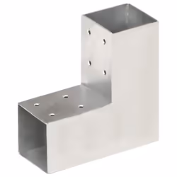 vidaXL Post Connector L Shape Galvanised Metal 71x71mm Wood Beams Shoe Support