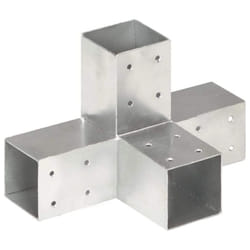 vidaXL Post Connector X Shape Galvanised Metal 71x71mm Wood Beams Shoe Support