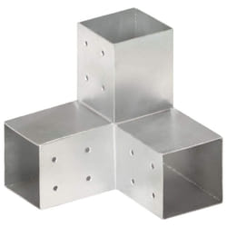 vidaXL Post Connector Y Shape Galvanised Metal 81x81mm Wood Beams Shoe Support