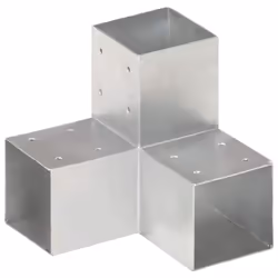 vidaXL Post Connector Y Shape Galvanised Metal 91x91mm Wood Beams Shoe Support