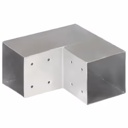 vidaXL 1/4x Post Connectors Galvanised Metal Wood Multi Shapes Multi Sizes - 101 x 101 mm/ 1 pcs, l shape
