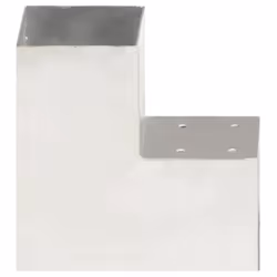 vidaXL 1/4x Post Connectors Galvanised Metal Wood Multi Shapes Multi Sizes - 101 x 101 mm/ 4 pcs, l shape