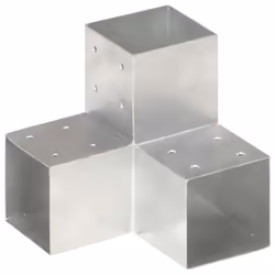 vidaXL 1/4x Post Connectors Galvanised Metal Wood Multi Shapes Multi Sizes - 101 x 101 mm/ 1 pcs, y shape