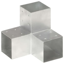 vidaXL 1/4x Post Connectors Galvanised Metal Wood Multi Shapes Multi Sizes - 101 x 101 mm/ 1 pcs, y shape