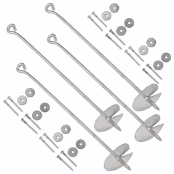 vidaXL 4x Earth Anchors Galvanised Metal Ground Anchor Hardware Accessory