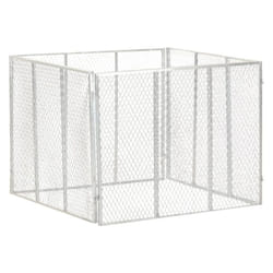 vidaXL Garden Composter 100x100x77 cm Galvanised Iron Compost Bin Waste Box