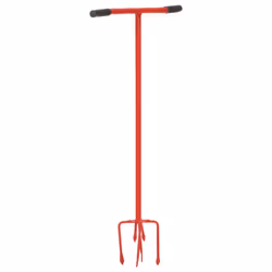 vidaXL Garden Claw Red Steel Soil Cultivator Gardening Hand Lawn Tool Weeding