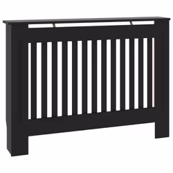 vidaXL Radiator Cover Black MDF Wood Grill Cabinet Heater Shelf Heating Unit