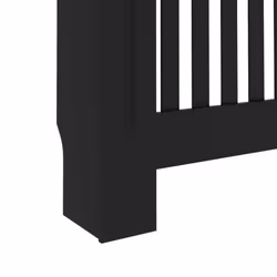 vidaXL Radiator Cover Black MDF Wood Grill Cabinet Heater Shelf Heating Unit - Additional view 6