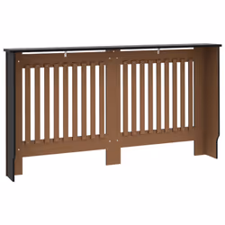 vidaXL Radiator Cover Black MDF Wood Grill Cabinet Heater Shelf Heating Unit - Additional view 4