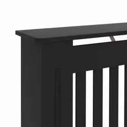 vidaXL Radiator Cover Black MDF Wood Grill Cabinet Heater Shelf Heating Unit - Additional view 5