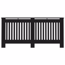 vidaXL Radiator Cover Black MDF Wood Grill Cabinet Heater Shelf Heating Unit