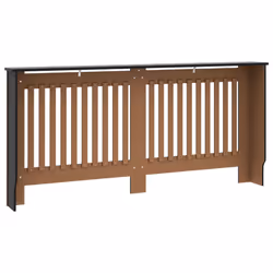 vidaXL Radiator Cover Black MDF Wood Grill Cabinet Heater Shelf Heating Unit - Additional view 4