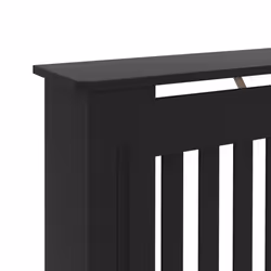 vidaXL Radiator Cover Black MDF Wood Grill Cabinet Heater Shelf Heating Unit - Additional view 5