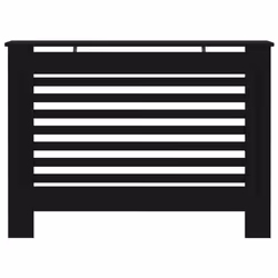 vidaXL Radiator Cover Black MDF Wood Grill Cabinet Heater Shelf Heating Unit