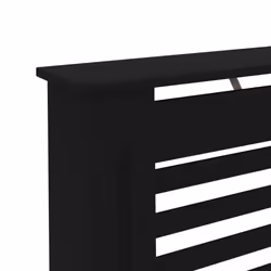 vidaXL Radiator Cover Black MDF Wood Grill Cabinet Heater Shelf Heating Unit - Additional view 5