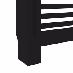 vidaXL Radiator Cover Black MDF Wood Grill Cabinet Heater Shelf Heating Unit - Additional view 6