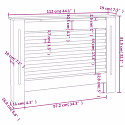 vidaXL Radiator Cover Black MDF Wood Grill Cabinet Heater Shelf Heating Unit - Additional view 7