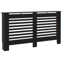 vidaXL Radiator Cover Black MDF Wood Grill Cabinet Heater Shelf Heating Unit