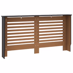 vidaXL Radiator Cover Black MDF Wood Grill Cabinet Heater Shelf Heating Unit - Additional view 4