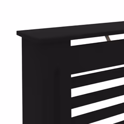 vidaXL Radiator Cover Black MDF Wood Grill Cabinet Heater Shelf Heating Unit - Additional view 5