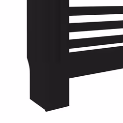 vidaXL Radiator Cover Black MDF Wood Grill Cabinet Heater Shelf Heating Unit - Additional view 6