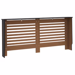vidaXL Radiator Cover Black MDF Wood Grill Cabinet Heater Shelf Heating Unit - Additional view 4