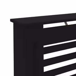 vidaXL Radiator Cover Black MDF Wood Grill Cabinet Heater Shelf Heating Unit - Additional view 5