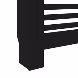 vidaXL Radiator Cover Black MDF Wood Grill Cabinet Heater Shelf Heating Unit - Additional view 6