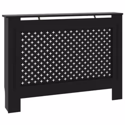 vidaXL Radiator Cover Black MDF Wood Grill Cabinet Heater Shelf Heating Unit