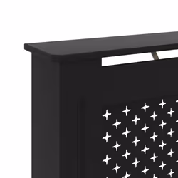 vidaXL Radiator Cover Black MDF Wood Grill Cabinet Heater Shelf Heating Unit - Additional view 5