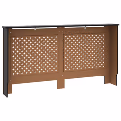 vidaXL Radiator Cover Black MDF Wood Grill Cabinet Heater Shelf Heating Unit - Additional view 4