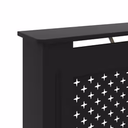 vidaXL Radiator Cover Black MDF Wood Grill Cabinet Heater Shelf Heating Unit - Additional view 5