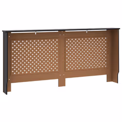 vidaXL Radiator Cover Black MDF Wood Grill Cabinet Heater Shelf Heating Unit - Additional view 4