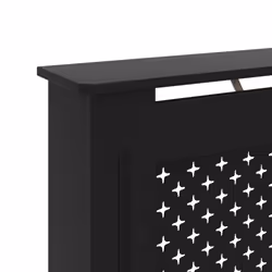 vidaXL Radiator Cover Black MDF Wood Grill Cabinet Heater Shelf Heating Unit - Additional view 5