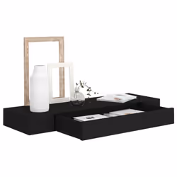 vidaXL Floating Wall Shelf with Drawer Wall Mounted Storage Display Racks