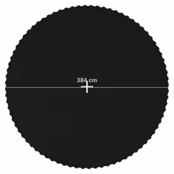 vidaXL Jumping Mat Fabric Black for 14Feet/4.27m Round Trampoline Replacement
