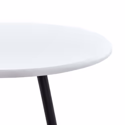 vidaXL 5 Piece Bar Set with White Tabletop Plastic Black Table and Chairs
