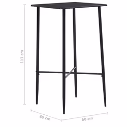 vidaXL 3/5 Piece Bar Set Plastic Pub Bistro Dining Table Chair Multi Colours - 5 piece