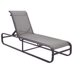 VidaXL 47843, Lounge, Padded seat, Aluminium, Textile, Grey, 650 mm, 2000 mm
