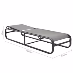 VidaXL 47843 outdoor chair Lounge Padded seat Aluminium, Textile Grey - Additional view 8