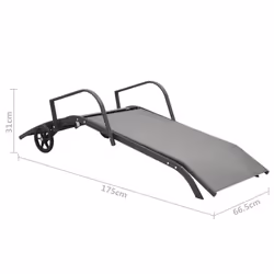 VidaXL 47845 outdoor chair Lounge Padded seat Steel, Textile Grey - Additional view 7